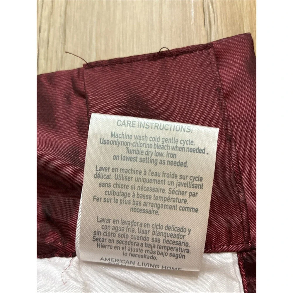 American Living Drapes Burgundy Estate Taffeta 54